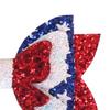 Independence Day Bow Hair Clip, Double-Layered Red White Blue Glitter Bow Hair Pin, Non-Slip Clip for Holiday Party Accessory