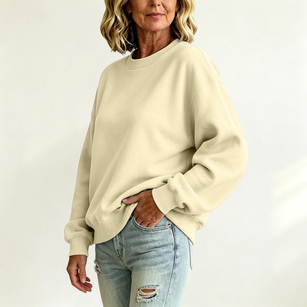 Dámská mikina s podšívkou u krku, ležérní volný střih, pulovr pro páry, na každodenní nošení