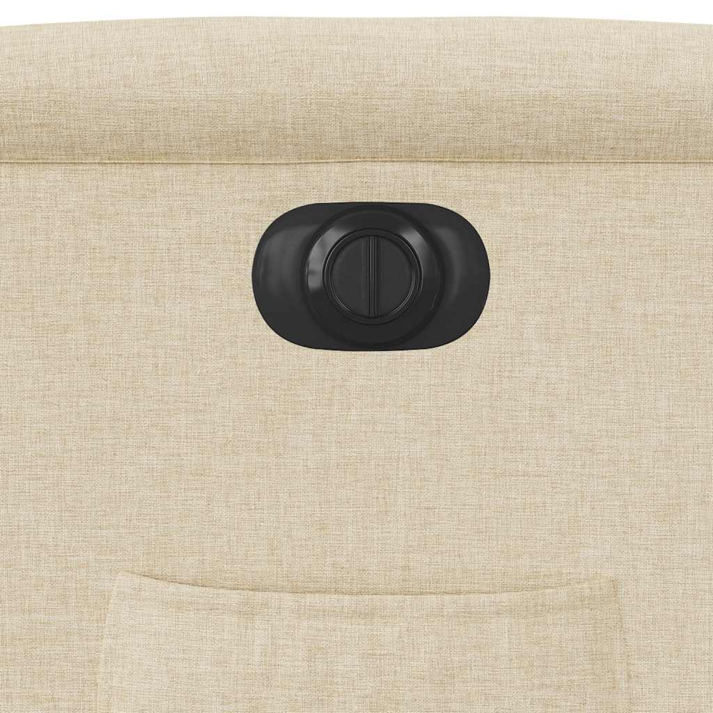 Electric Recliner Chair Cream Fabric