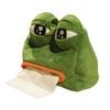 1pc Funny Plush Sad Frog Tissue Box Car Bedroom Dressers Night Stands Paper Tissue Holder Garden Home Decoration Gift Paper Towe