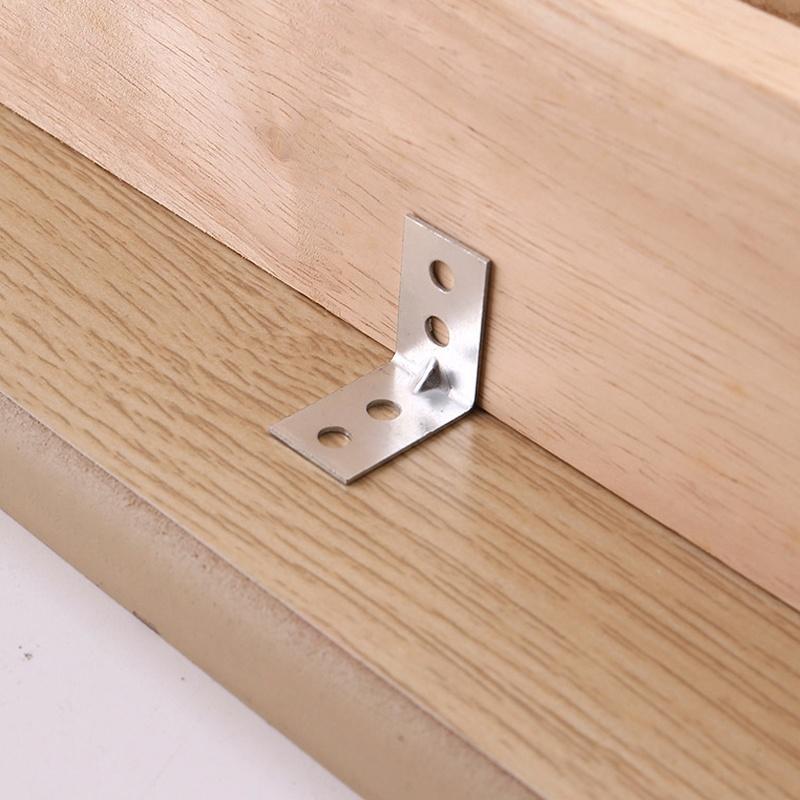 12 buc. Suporturi de colț în formă de L Colțuri de colț din metal Suport de perete pentru raft de sertar Fixare colțuri în unghi drept Brace Feronerie pentru mobilier