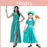 Statue Of Liberty Halloween Costume For Adults Children With Polyester Fabric For Stage Performances