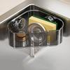 Suction Cup Sink Drain Rack Quick Drain Hollow Design Kitchen Sink Organizer for Sponges Brushes Soap