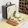 Jiangtai Hui Dehua Pottery Travel Tea Set Portable Outdoor Xishi Pot Business Gift