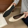 Fashion Fashion Round Toe Women Flats Slip On Shoes Casual Soft Footwear Lace Up Female Shallow Ladies Flats With Shoes
