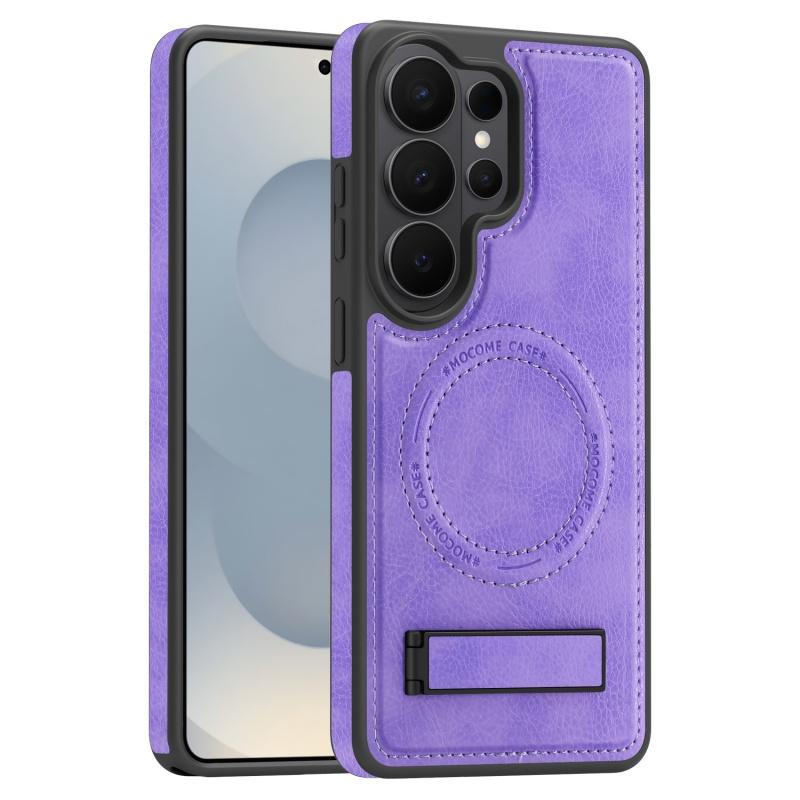 Shockproof Magnetic Leather Phone Case For Samsung Galaxy S23 S24 S25 S26 Plus Ultra FE Edge Invisible Fold Bracket Cover