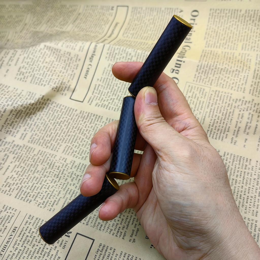 Magnetic Metal Carbon Fiber Three Section Stick Rotating Cool Stuff EDC Fidget Toys Stress Relief for Adults Creative Gift