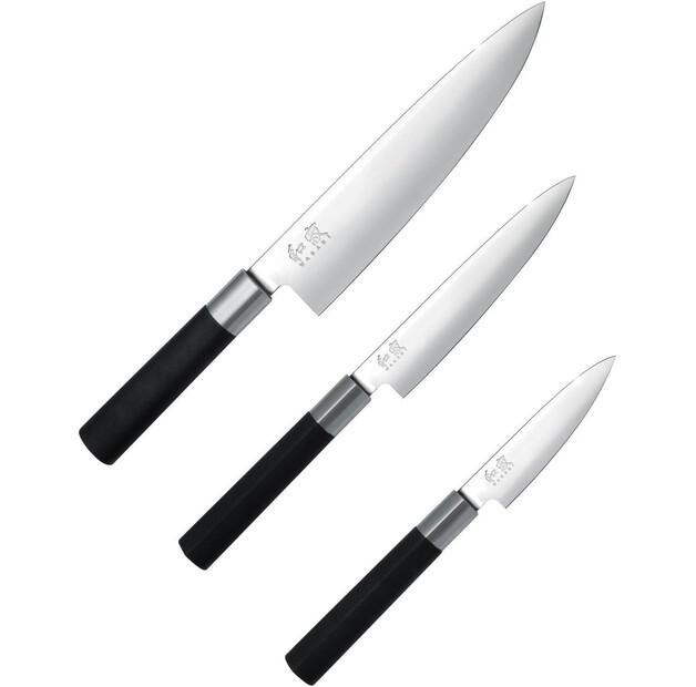 

Набор кухонных ножей KAI Wasabi Black, 3 предмета (67S-300)