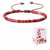 Natural Stone Bracelet Red Sea Jasper 2 X 4 Mm Adjustable