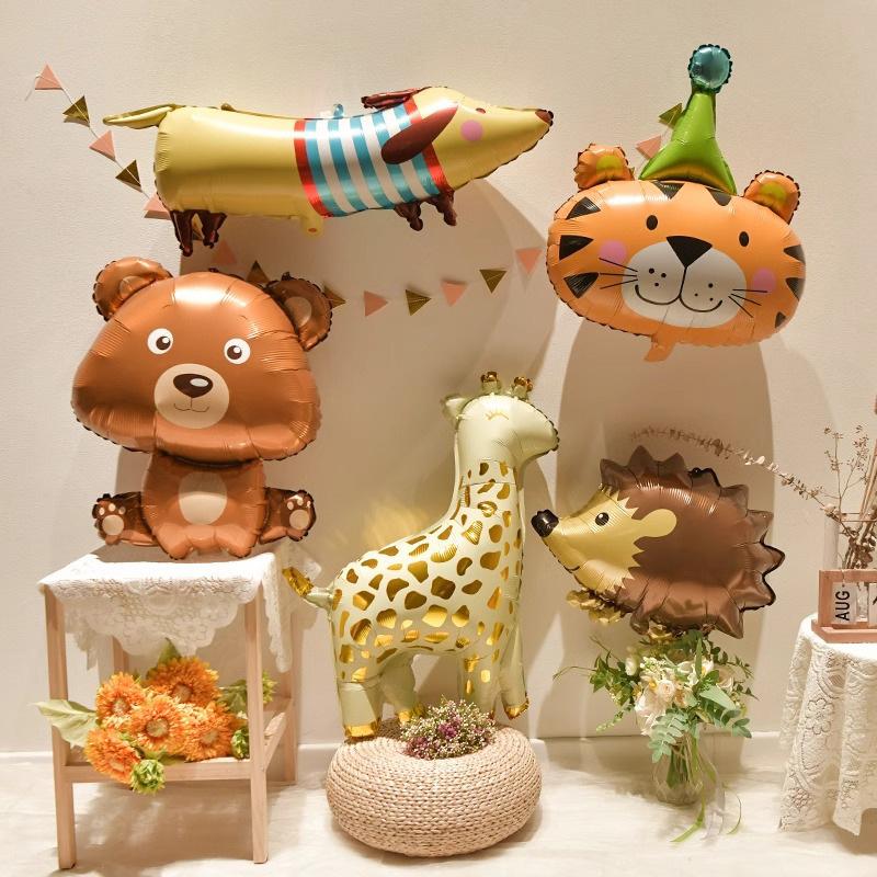 Jungle Animal Theme Aluminum Film Balloon Outdoor Photo Props Birthday Party Decoration Scene Arrangement