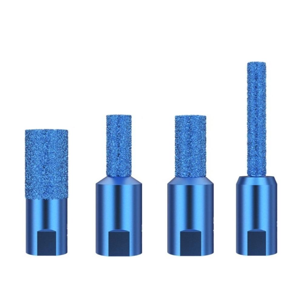 

4 Pcs M10 Rotary File Drill Bits Slotting Stone Drill Bit Slotting Trimming Tools Ceramic Tile синий