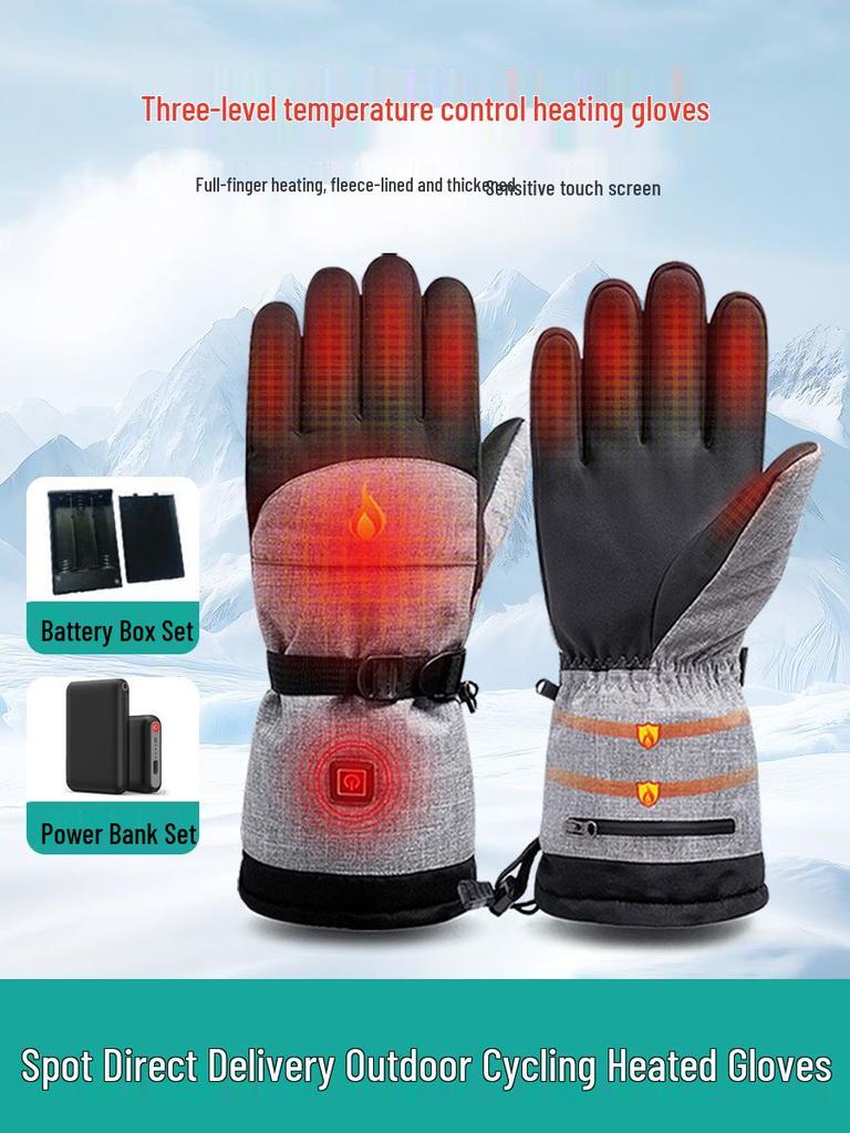 Unisex Heated Gloves: Outdoor Winter Warmth with Smart Temperature Control for Cycling, Mountaineering, and Skiing