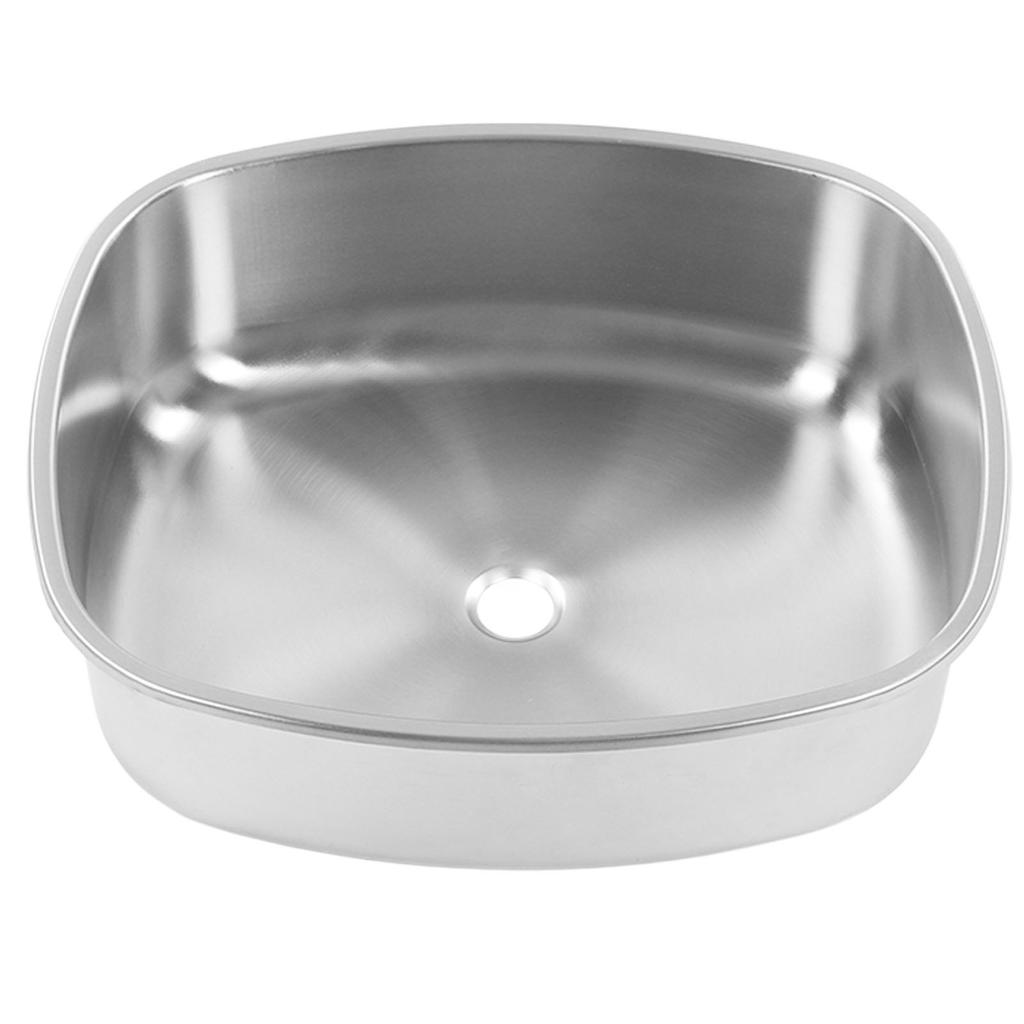 Kitchen Sink 304 Stainless Steel Rust Proof Large Capacity Easy Clean Recessed Undermount Single Bow
