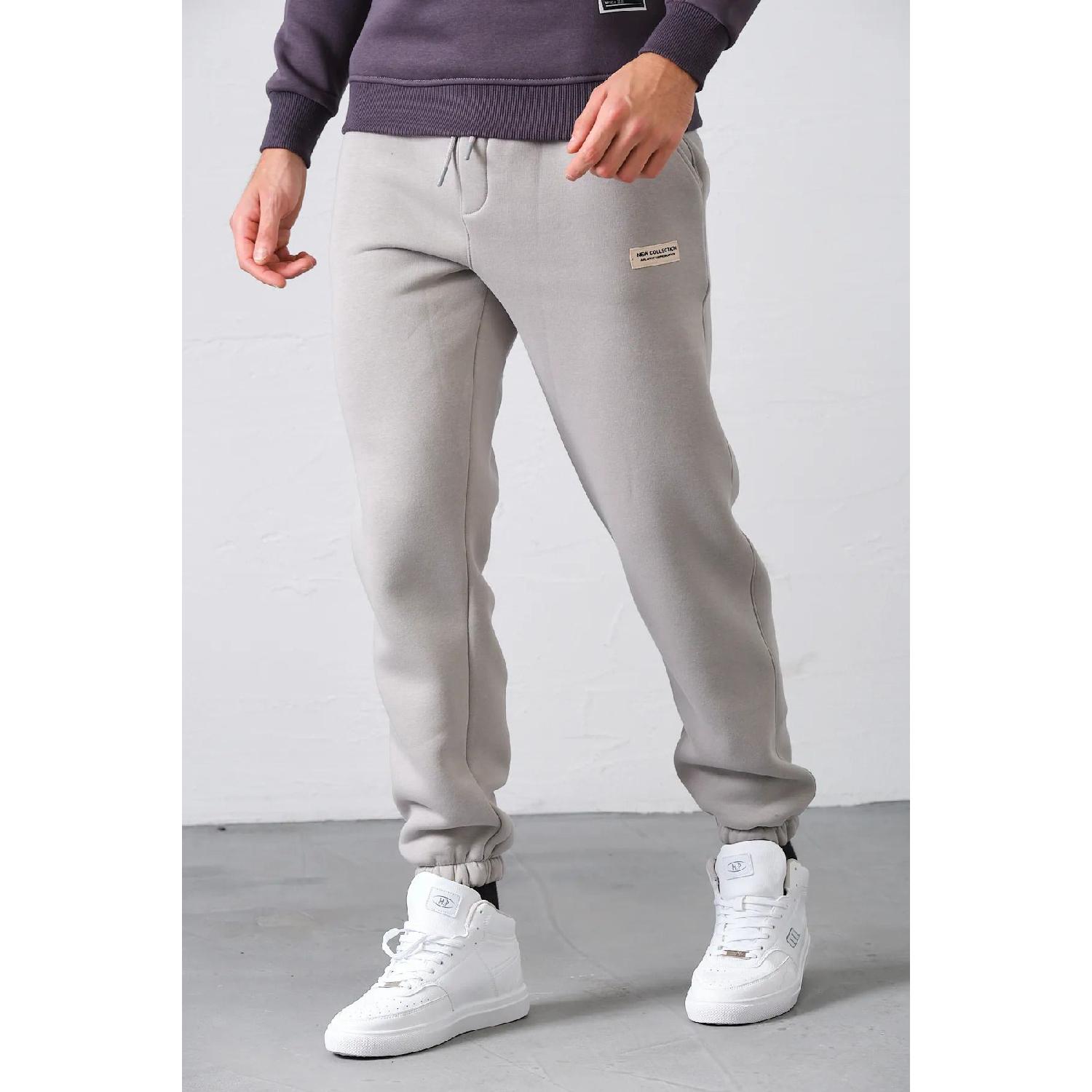 

Men s Gray Sweatpants 3 Thread Raised Fabric S серый