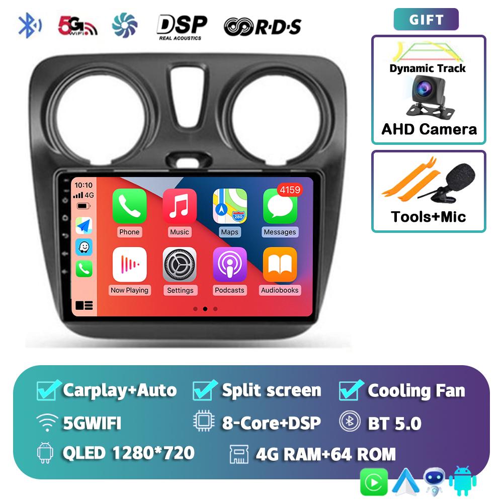 Android 14 Auto Carplay Car Radio For Renault Lodgy Dacia Dokker 2012 - 2020 Multimedia Video Player Navigation GPS Stereo Audio