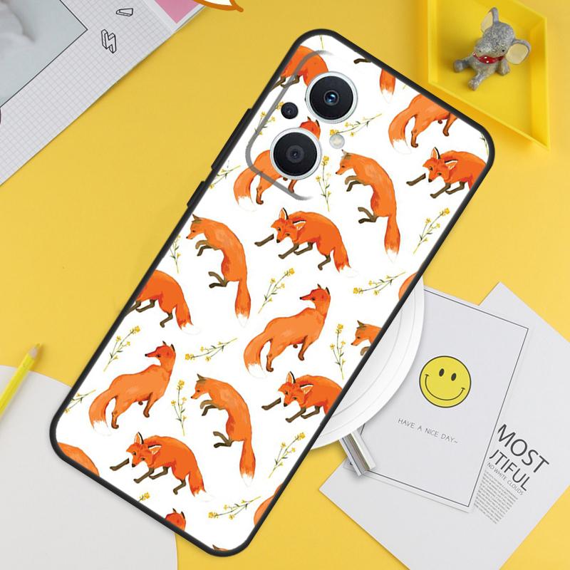 Cartoon Foxes Animal For OPPO Reno 8T 11F 12F 13F 14F 7 8 Lite 10 11 12 13 14 Pro OPPO Find X9 X8 X5 X6 Pro Case