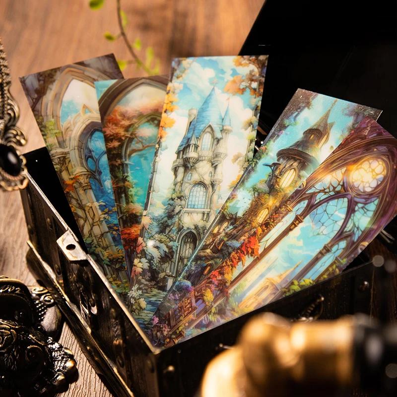 5 Pcs Transparent PVC Bookmark Stationery Reading Accessory Decorative Reading Mark Student Office Supplies