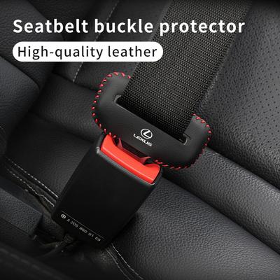Car Seat Belt Flip Leather Buckle Protector For UX250h RX450h CT200h RX400h NX300h RX350 RX300 GX470 IS350 ES3350