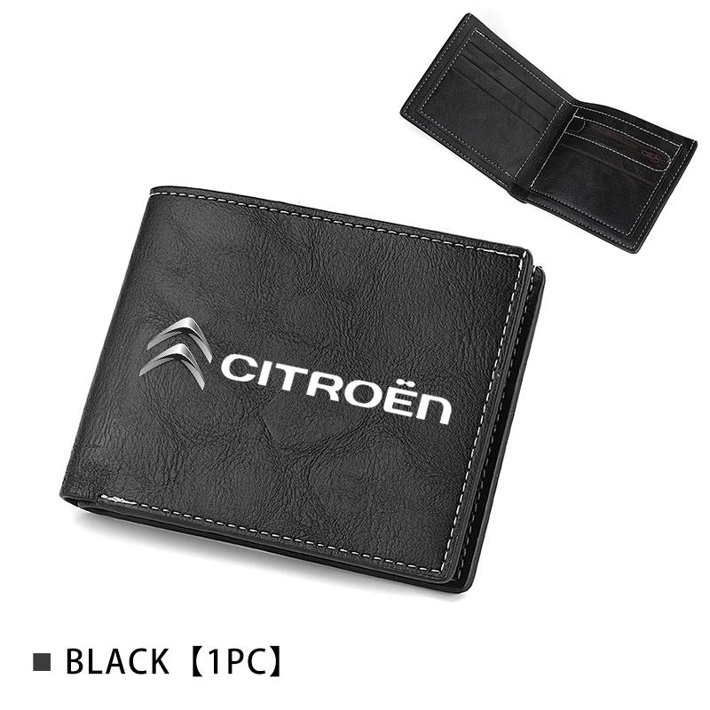 Car Logo Fashion Short Fold Coin Cash Cards Holder Money Wallet For Citroen Jumper Celysee Cactus Picasso Aircross Saxo Grand