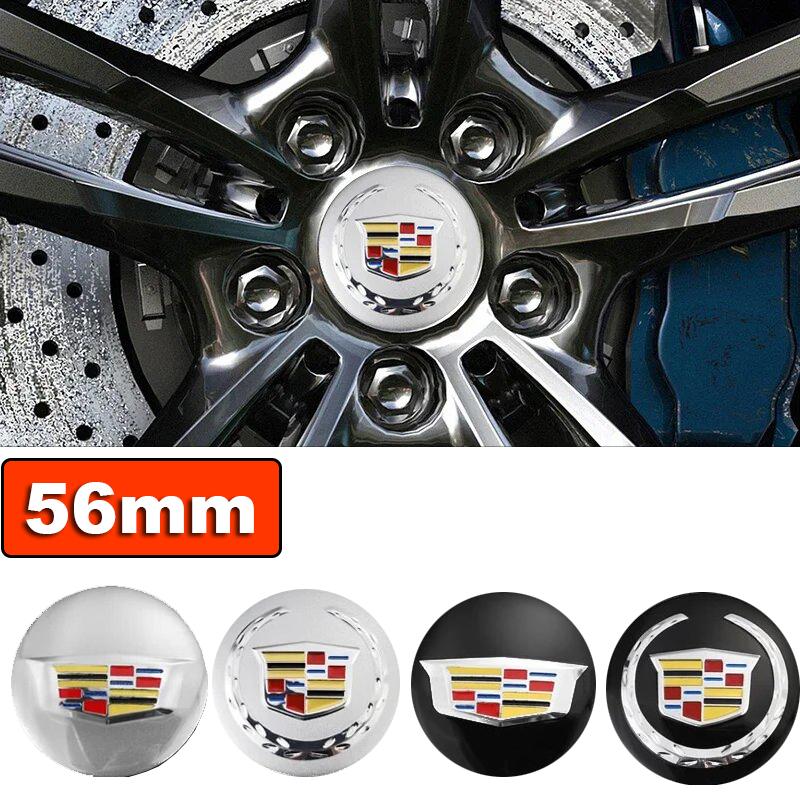 4 szt. 56 mm Naklejka z emblematem środkowym koła samochodowego Logo piasty Odznaka dla Cadillac ATS BLS CT4 CT5 CT6 CTS ESCALADE STS XLR XT5 XT6 XTS