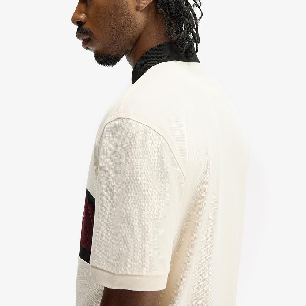 FRED PERRY [Sport] Embroidered Panel Polo Shirt - Ecru Afpm2612421-560