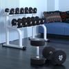 Yanbo Rubber-Coated Dumbbell Set with Rack
