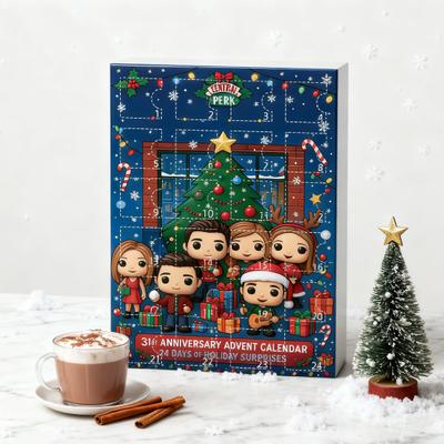Weihnachtsspielzeug Adventskalender 24-Tage Countdown Box Multifunktionale Feiertagsdekoration für Kinderzimmer Autos Häuser