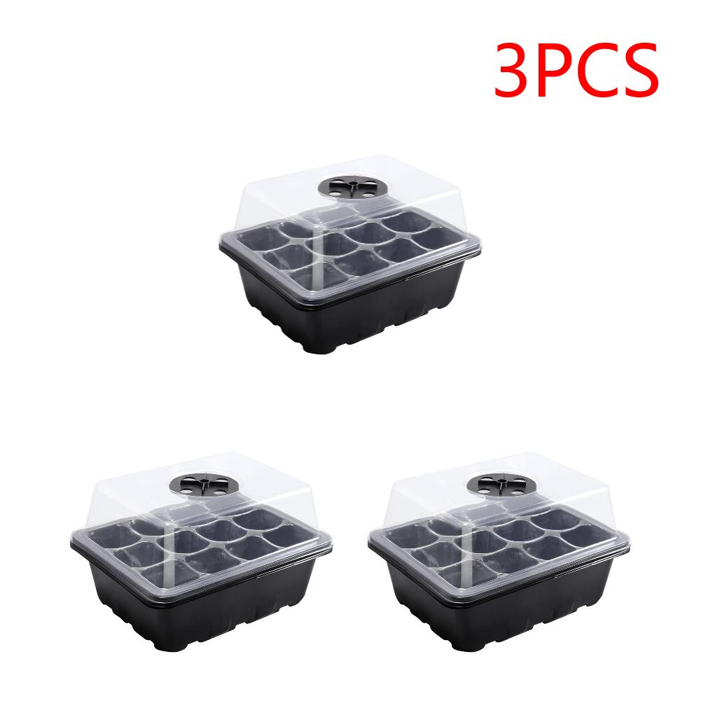 12 Holes Seed Starting Tray with Humidity Dome Plant Germination Starter Tray Succulent Propagation Tray for Succulent Plant