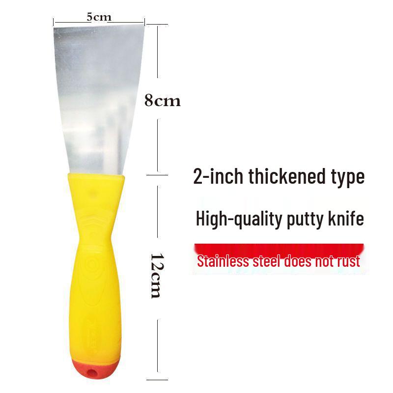 Stainless Steel Putty Knife with Wooden Handle for Scraping and Spreading
