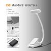 USB Rechargeable LED Eye-Protection Clip-On Reading Lamp for Dorms