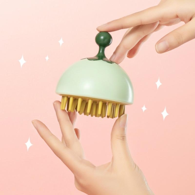 Silikon Shampoo Kopfhaut Haarmassage Kamm Bad Reinigung Peeling Bürste Shampoo Massagegerät Kopfhaut Akupunkturpunkt Massagebürste