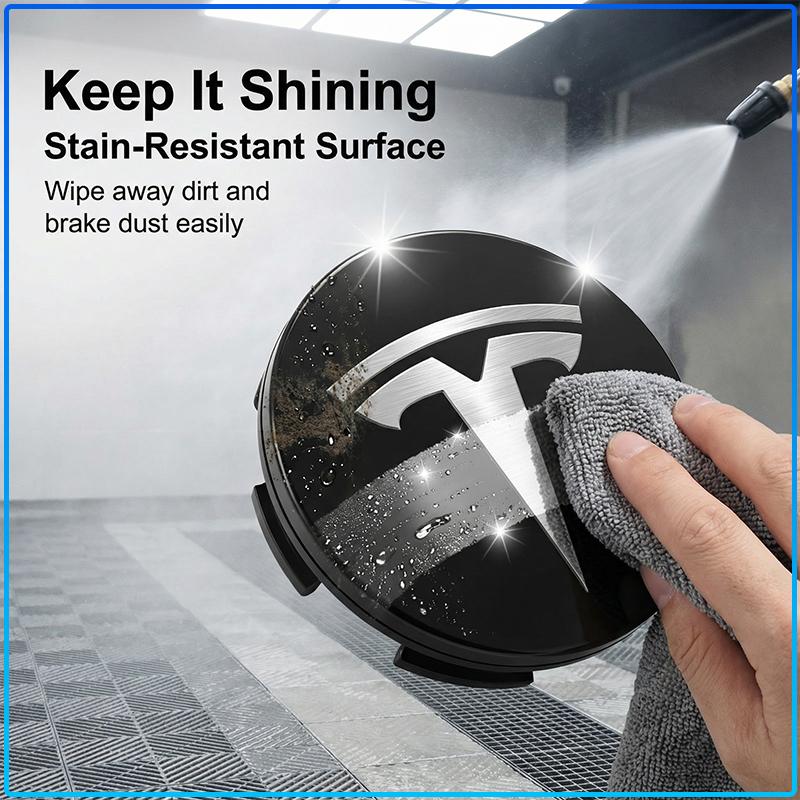 4 stuks 60 mm Auto Wielnaafdopjes Badge Accessoires Voor Tesla Model 3 Model S Model X Model Y Roadster Performance Decoratie