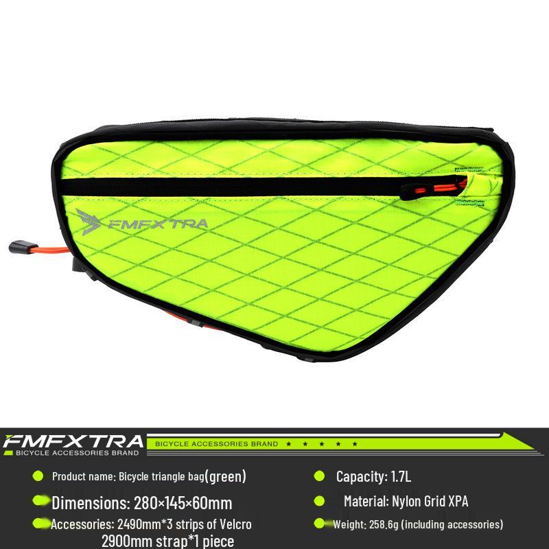 1.7L Nylon Bike Triangle Top Tube Bag for Mountain & Road Cycling