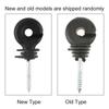 50 Pcs/Set Black Screw In Ring Insulators Electric Fence Accessories For Wood Post