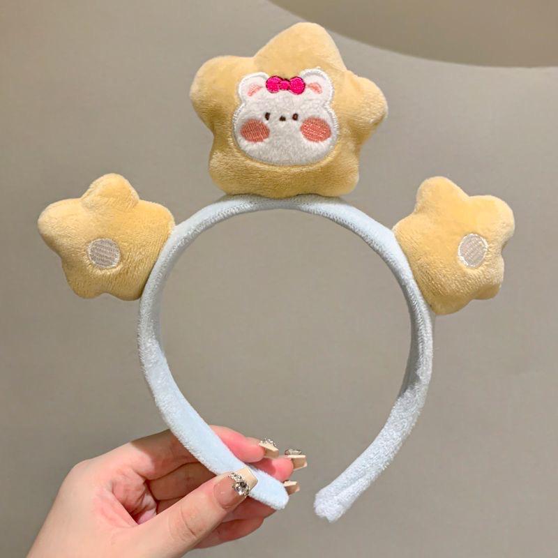 Cartoon Plush Headband: Cute Hair Accessory for Women & Kids, Perfect for Face Washing