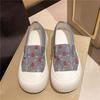 Casual Ladies Footwear Spring Autumn 2025 New Light Daily Routine Designer Comfortable Embroidery Slip On Women's Canvas Shoes