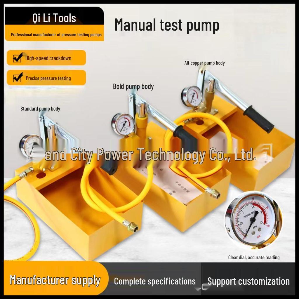 25-kg-Handdruckprüfpumpe für die Leckageprüfung von Hausleitungen und Fußbodenheizungen