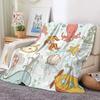 Fish Flannel Throw Blanket Jellyfish Ocean Animals for All Season Gift Couch Sofa Living Room Queen Size Lightweight Boys Girls