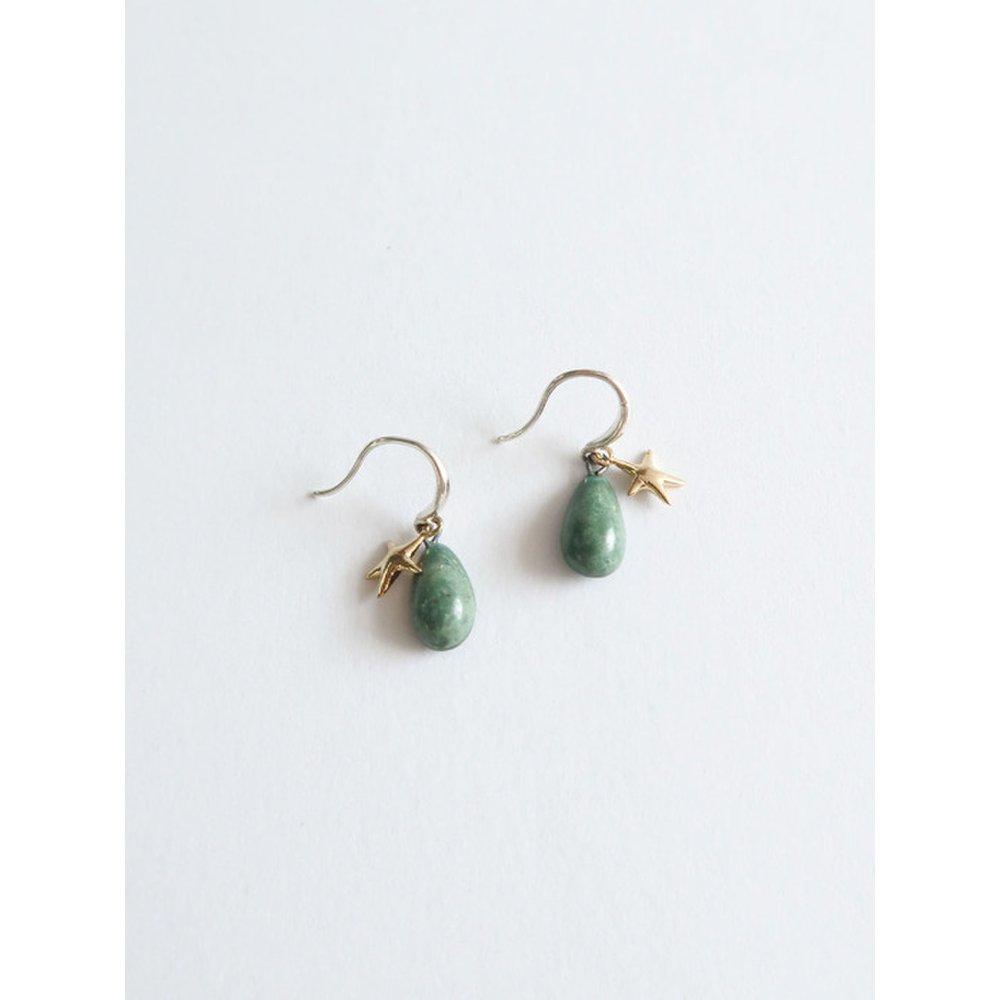Silver 925 Fruit Drop Earring [Green]