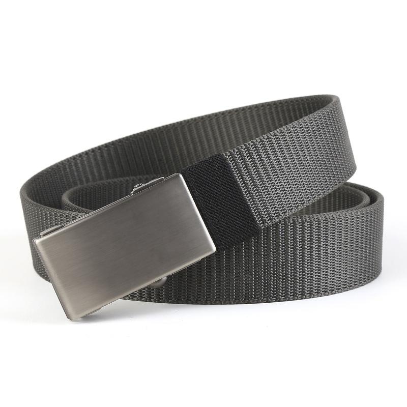 

Нейлоновый ремень для мужчин, холст, джинсовые рабочие брюки, ремень для внутренней одежды, беззубый, без отверстий, с автоматической пряжкой, ремень 125cm