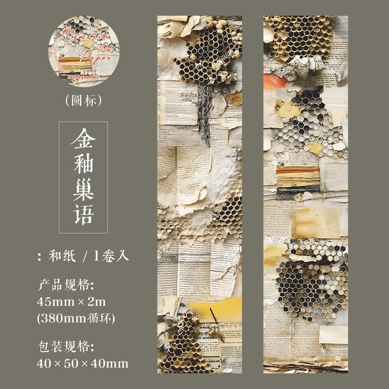 Retro Material Tape for a Beautiful Day Memory Series Base Collage Decoration DIY