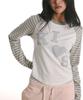 Kimseupeulesikoteunmakes Messi Kiss Raglan Long Sleeve T-Shirt Grey (White)