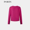 PORTS Women's Pink Wool-Cashmere Pullover