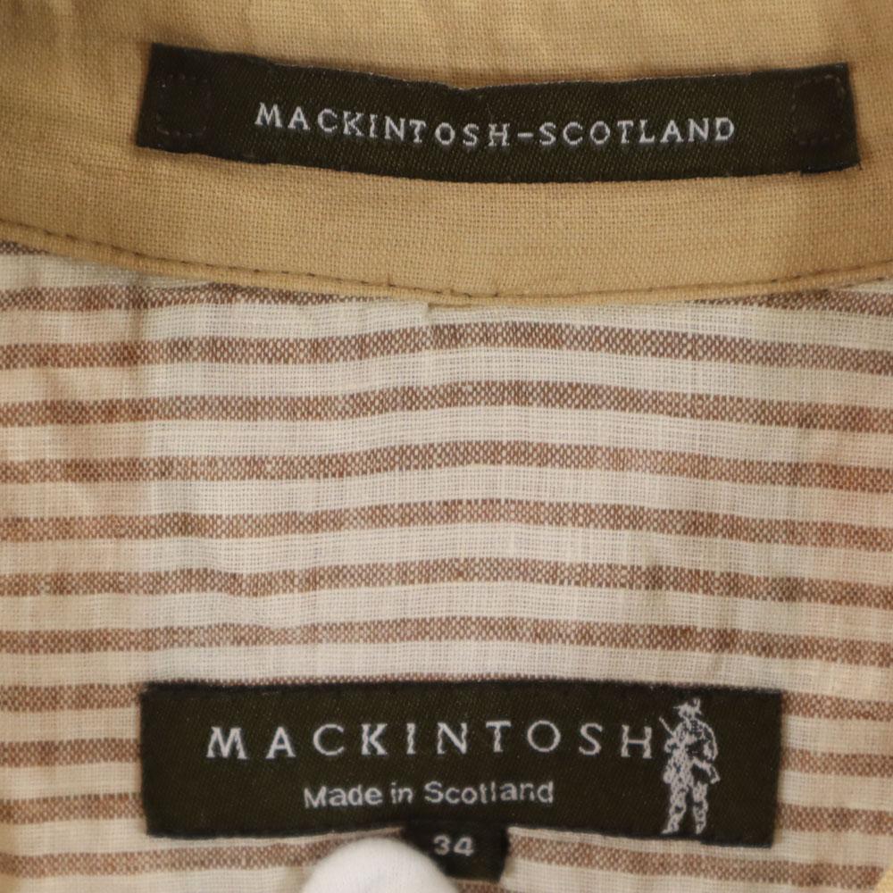 MACKINTOSH SCOTLAND Linen Blend Long sleeve trench coat 34 beige Women Used