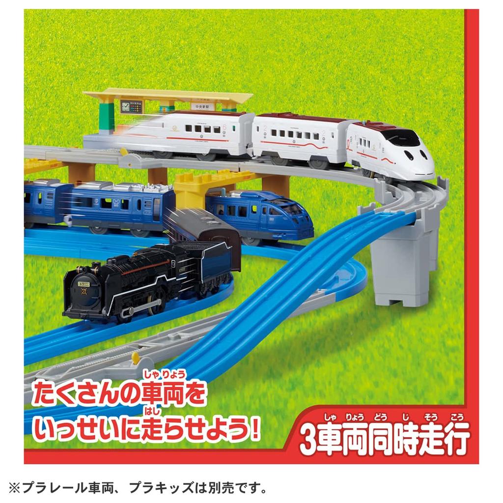 TAKARA TOMY Plarail Run Cool with 20 DX Rail Kit Train Toy Ages 3 and Up Let's Layouts!