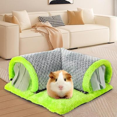 Guinea Pig Hideout Hamster Tunnel Play Tube Toy Bunny Bed for Rat Squirrel