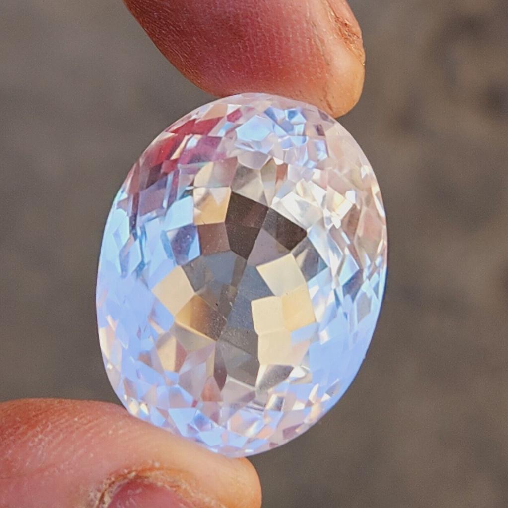 CERTIFIED Flawless 83 Ct Oval Shape White Montana Sapphire Loose Gemstone