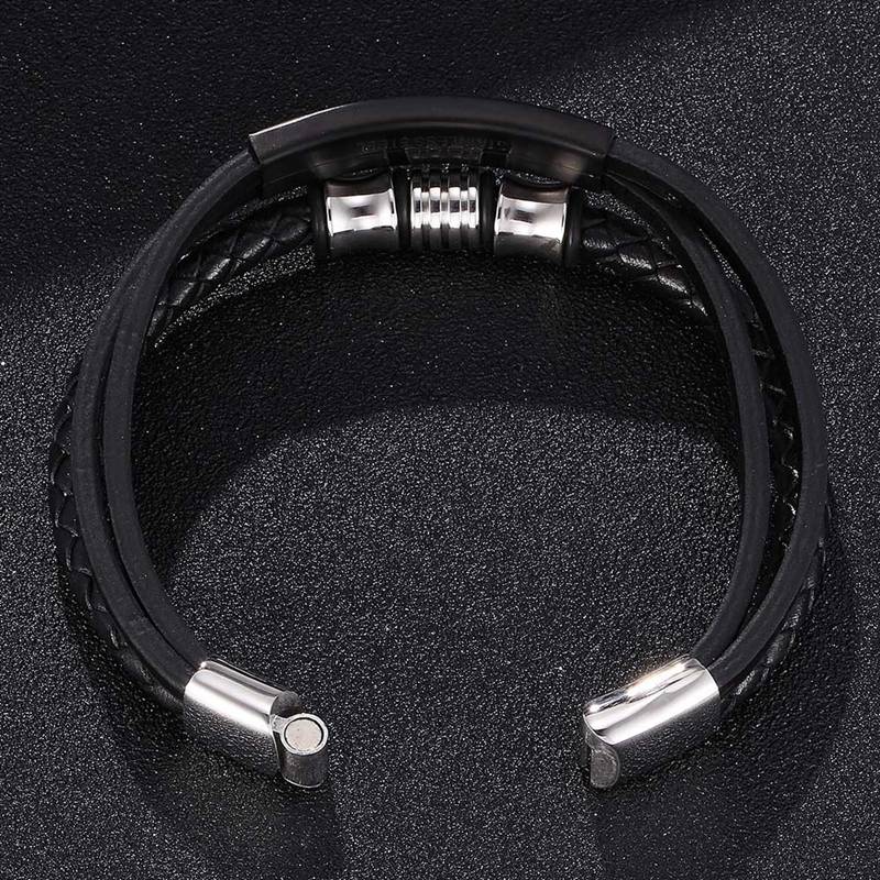 New Fashion Multi-layer Genuine Leather Bracelet Men Jewelry Women Accessories Bangles Jewelry Gifts BB0372