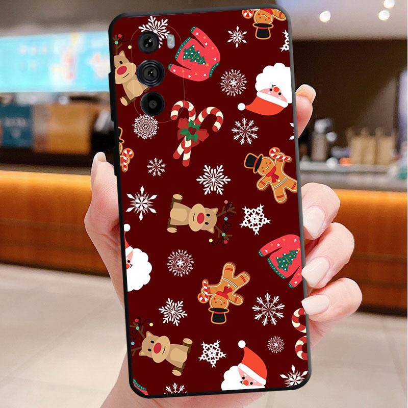 Christmas Aesthetic Cartoon Phone Case For Motorola Edge 50 40 Pro 60 50 40 30 Ultra Neo Fusion Moto G Play G Stylus G Power G