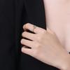 Anello Classico Semplice in Oro 18k a Forma di Occhio di Cavallo con Diamante Moissanite da 1ct per Donna Regalo Gioielli Preziosi per Matrimonio